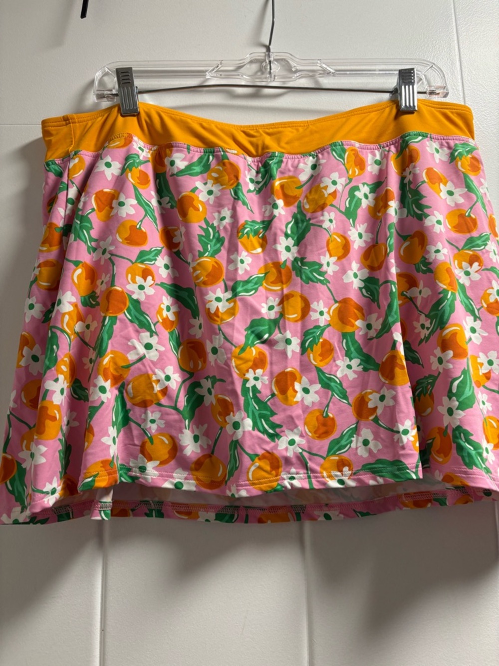 Draper James Pink, Green Skort with Orange Floral Print